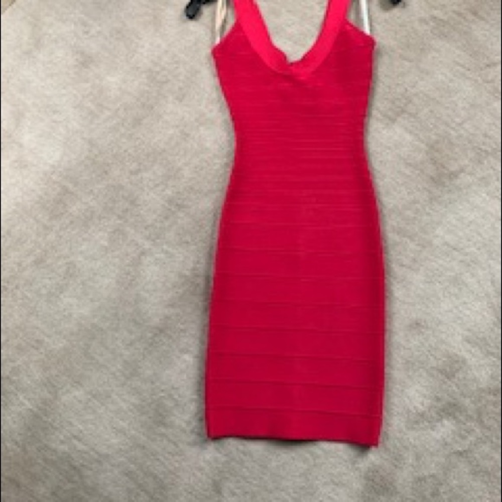 Herve Leger Deep Red Blue XS